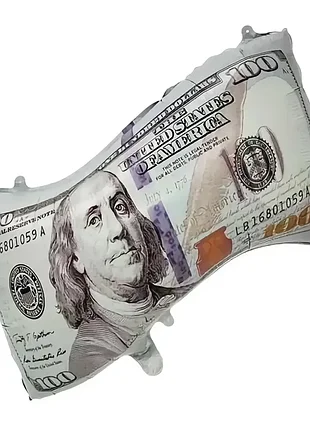 Воздушный фольгированный шарик 100 $ (сто) долларов