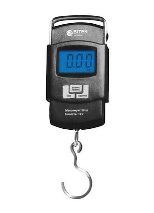 Бытовые весы-кантер до 50 кг с крюком, точность до 5 г, led-дисплей, подсветка, автоотключение