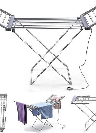 Сушарка для білизни електрична підлогова clothes dry 230 w з обігрівом бічних крил a-plus 148*54*73