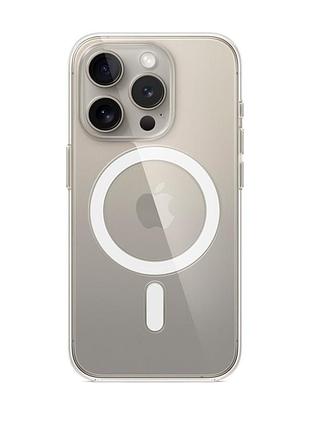 Чохол tpu clear case with magsafe для iphone 15 pro max