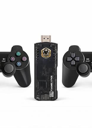 Игровая приставка android tv game box x8 smart tv stick с 2 геймпадами, wi-fi, hdmi