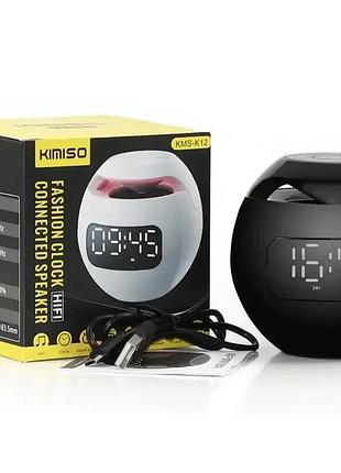 Портативная bluetooth колонка с fm-радио, часами и подсветкой в виде шара