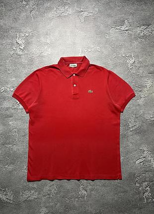 90x винтаж винтажное поло футболка lacoste t-shirt big logo лакоста биг лого большой логотип на лампасах в полоску xl