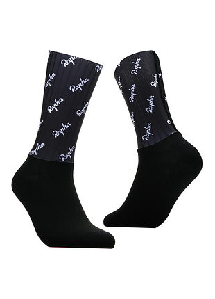 Велоносочки профессиональные rapha аэро 38-45р. черные с антислип