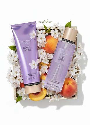 Набір victoria’s secret love spell оригінал парфумований спрей та лосьйон для тіла вікторія сікрет вс vs