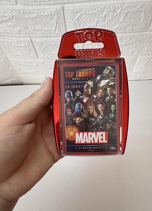 Настільна гра top trumps marvel cinematic universe specials.