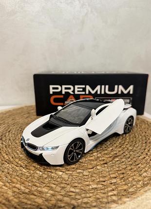 Модель bmw i8 автосвіт 1:22 металева з інерцією та світлом