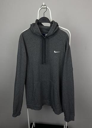 Nike мужская худи из лого серая кофта л серая