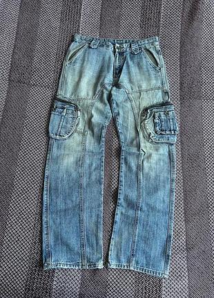M&h штани чоловічі джинси faded washed street style distressed оригінал б у