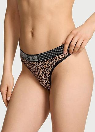 Трусики тонг victoria's secret со стразами