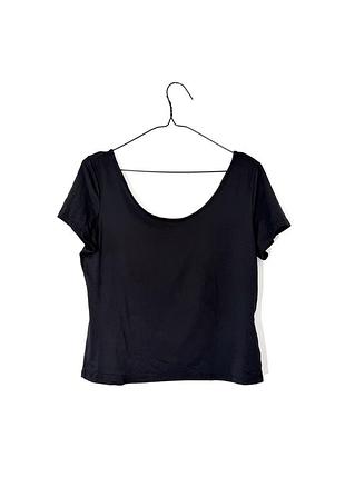 Черная футболка облегающего кроя h&amp;m