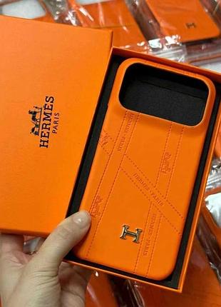 Чехол hermes оранжевий на iphone 17 pro max