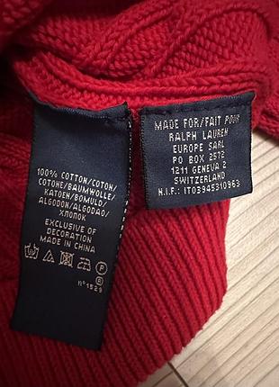 Светр червоний ralph lauren 3