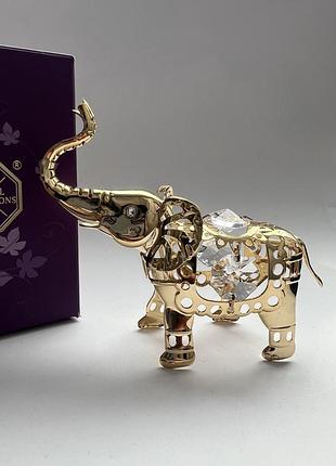 Фігурка зі стразами swarovski слон 10 см 1602771