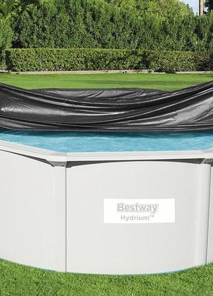 Bestway 58248 защитное покрытие-брезент для бассейна пвх ø 427 см черный