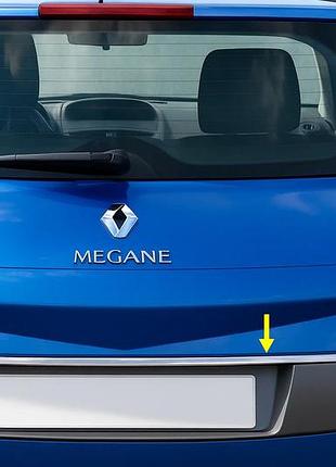 Накладка на багажник нержавейка sd, carmos - турецкая сталь для renault megane ii 2004-2009 гг