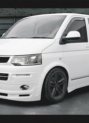 Накладка на передний бампер abt original (грунт под покраску) для volkswagen t5 2010-2015 гг