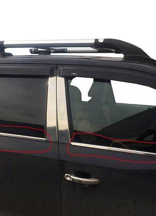 Окантовка вікон (4 смужки, нерж) omsaline - італійська нержавійка для volkswagen amarok 2010-2022 рр