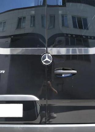 Накладка на заднее стекло v-2 carmos (2 шт, нержавейка) для mercedes sprinter w907/w910 2018- гг