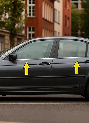 Окантовка окон нержавейка omsaline - итальянская нержавейка для bmw 3 серия e46 1998-2006 гг