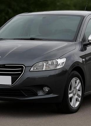 Накладки на зеркала (2 шт, нержавеющая сталь) для peugeot 301 2012- гг