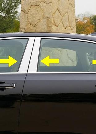 Накладки на дверные стойки из нержавеющей стали (6 шт) для volvo s90/v90 2016- гг
