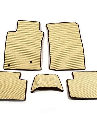 Коврики eva (2 ряда, бежевые) для toyota land cruiser prado 120 2002-2009 гг