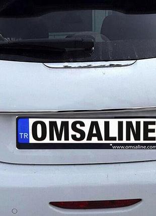 Хром планка над номером omsaline (нерж) для peugeot 208 2012-2019 рр