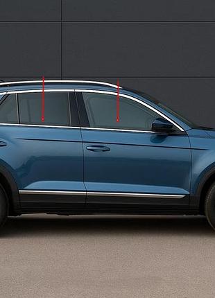 Окантовка окон нержавейка (4 шт) для volkswagen t-roc 2017-2025 гг