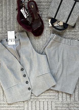 Костюм zara шорти жилет жилетка