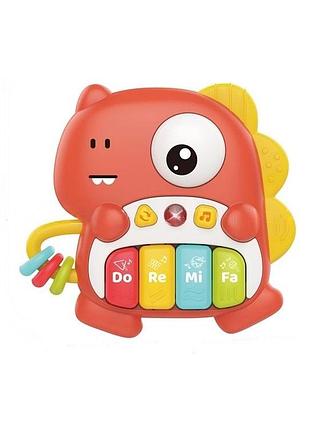 Игрушка музыкальная huanger пианино динозаврик арт 7270 красный
