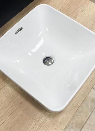 Умывальник врезной vbi mariotto на столешницу 430x430x170 мм квадратный белый vbi-018017
