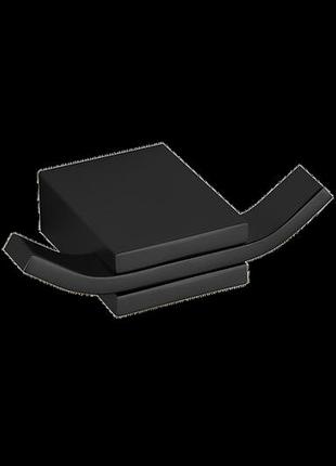 Крючок настенный двойной vbi neptune прямоугольный металл черный vbi-040502bl