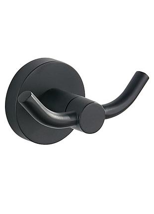 Крючок настенный двойной vbi venus округлый металл черный vbi-040002bl