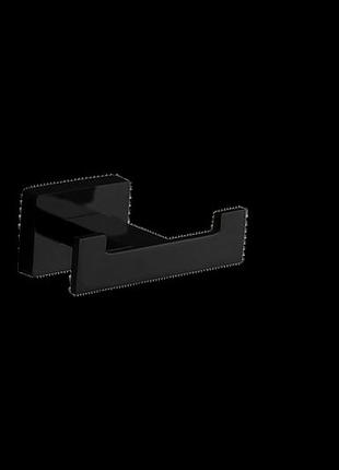 Крючок настенный двойной vbi mercury прямоугольный металл черный vbi-040202bl