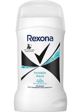 Антиперспирант стик rexona invisible aqua 50 мл