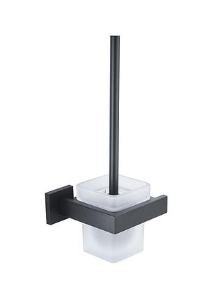 Ершик для унитаза настенный vbi jupiter прямоугольное стекло черный vbi-040610bl