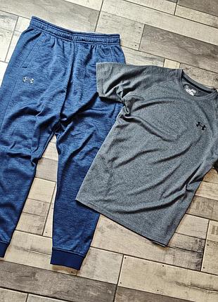 Спортивний костюм футболка+штаны under armour ua knit track suit fitted fit розмір м
