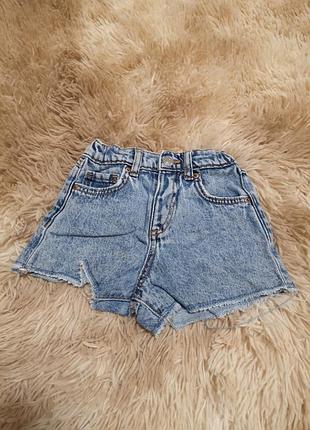 Джинсовые шорты zara на девочку 12-18 месяцев 86 см