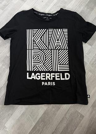 Чорна футболка karl lagerfeld оригінал