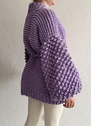 Кардиган жіночий ручноі роботи з alize puffy fain