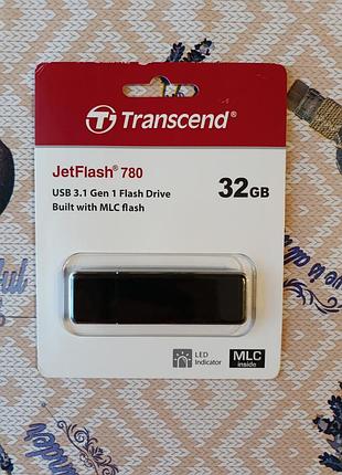 Флеш память накопитель (флешка) usb flash trancend jetflash 780 usb 3.1 gen1 32gb black