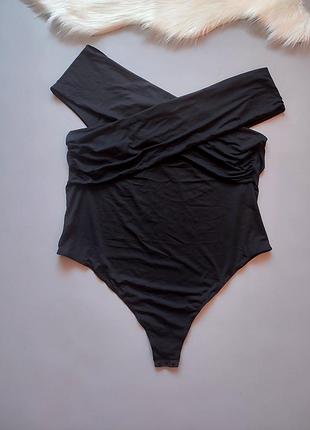 Жіноче боді xxxxl чорного кольору боді великий розмір 4xl