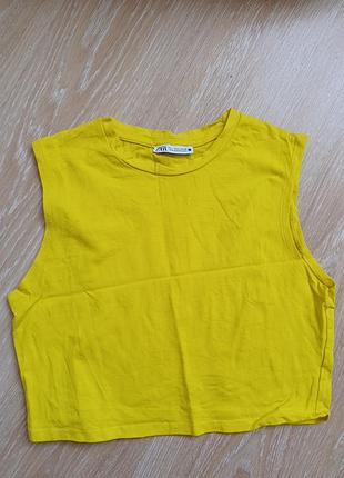 Футболка zara жёлтый цвет
