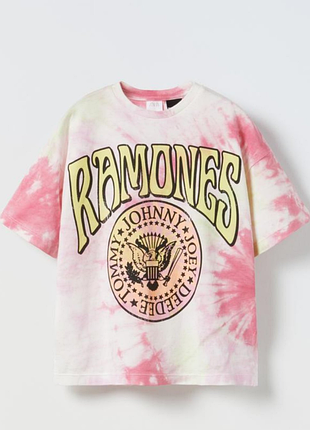 Zara футболка тай дай ramones 13-15 лет