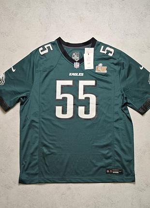 Американский футбол brandon graham #55 eagles nike super bowl lix champions jersey
