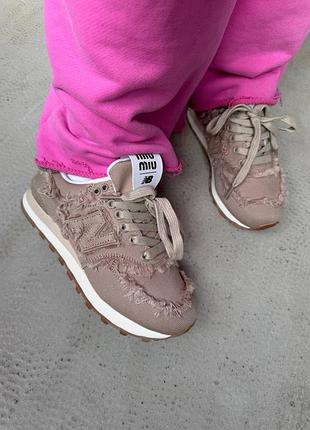 New balance 574 x miu miu beige