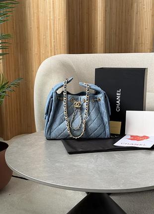 Сумка 25 handbag in denim with gold hardware🤩