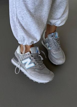 New balance 574 grey white blue