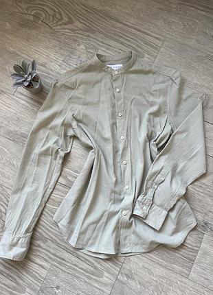 Сорочка хакі оливка zara бавовна розмір м